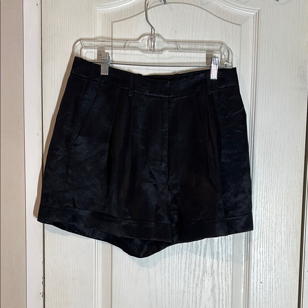J. Crew Black Satin Tailored Shorts
